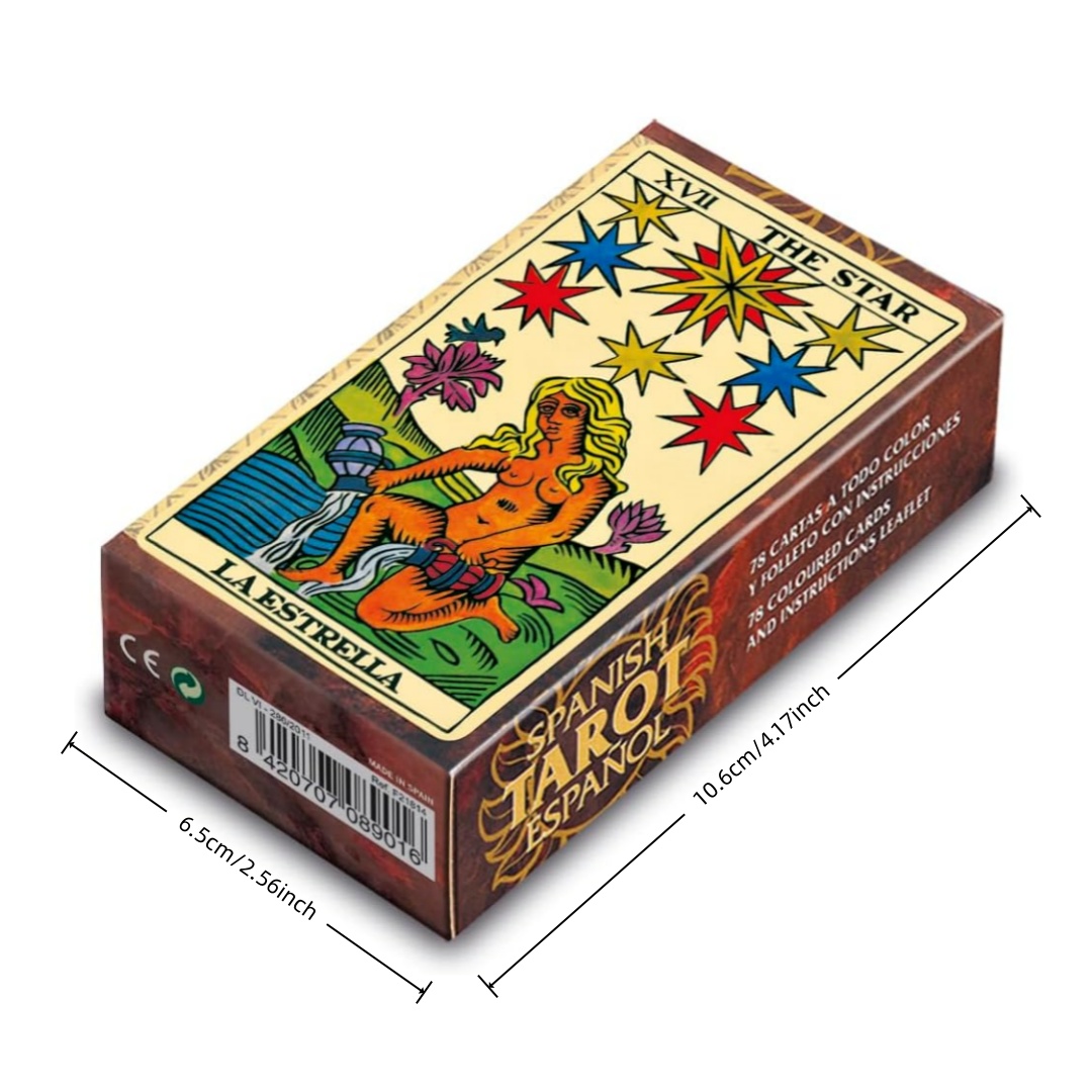 Tarot Cards Deck With Guidebook - 78 Cards Classic Marseille Tarot Cards
