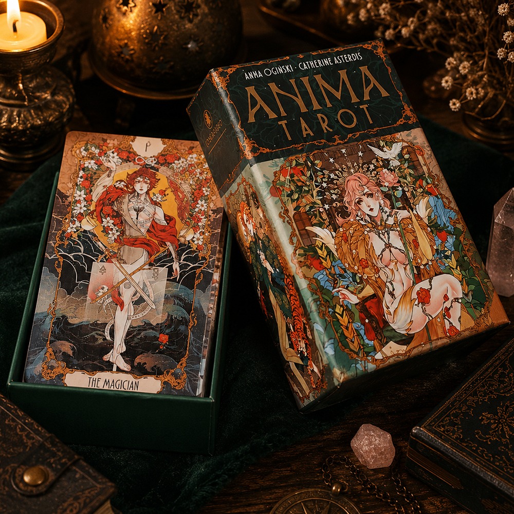 Tarot Cards Deck With Guidebook - Double-embossed with Gorgeous Anime-Style Illustrations 78