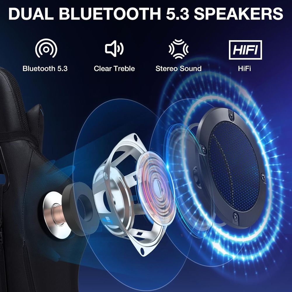 RGB Gaming Chair with Bluetoot - Video Games ulasan dan harga